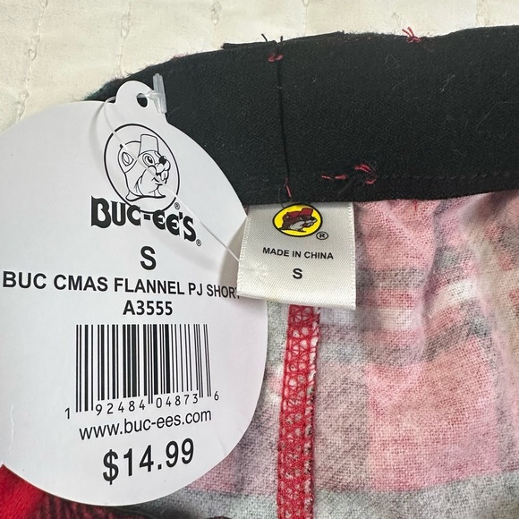 NWT Buc-ees Plaid Men’s Pajamas Christmas Fannel Short in Size S - Picture 11 of 11